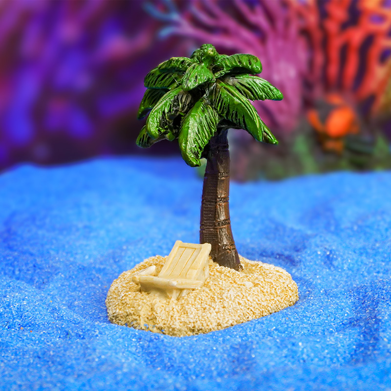 Maceta de micro-paisaje para suculentas, decoración de pecera con palmera de coco, estilo mediterráneo, fabricante mayorista