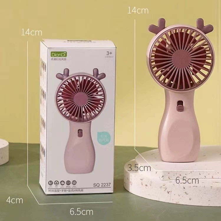 Мультяшный портативный мини-Подарочный вентилятор студенческий USB перезаряжаемый портативный открытый портативный небольшой вентилятор
