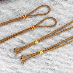 サンドゴールド 2.0 ミリメートル厚さのペンダントストラップ手織りネックレスロープニッチデザインハイエンドホルター鎖骨チェーン卸売
