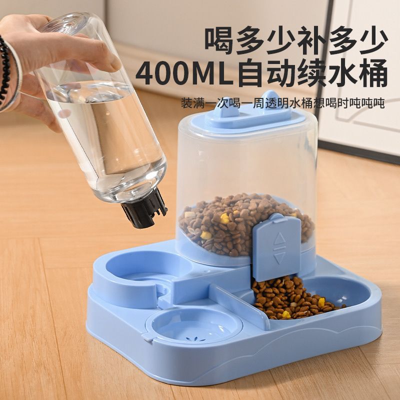 Alimentar automáticamente alimentos de agua para mascotas todo en un gato cuello protector diseño de alimentación automática de alimentación de agua artefacto XW152