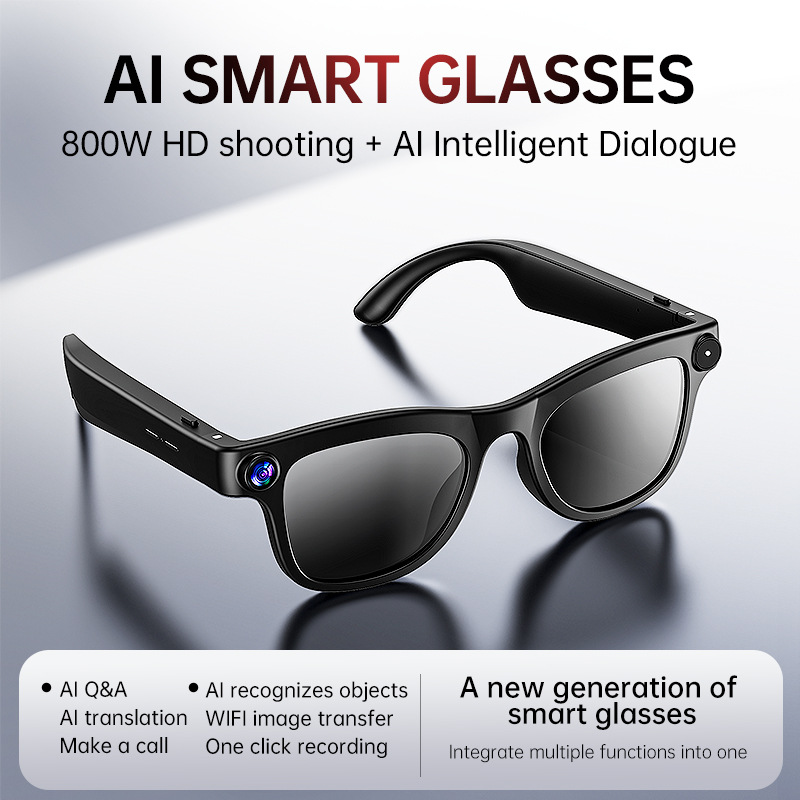 Bluetooth glasses, gradient lenses, dual touch controls, sun protection, high-definition, calls and music, multi-color