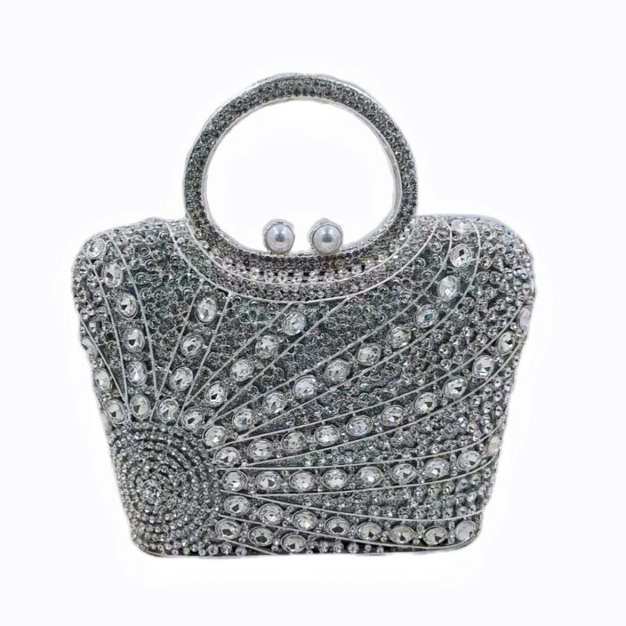 Seleccione estrictamente la nueva bolsa de cena con diamantes, bolso de hombro vertical, bolso de banquete europeo y americano, bolso de diamantes completo, embrague