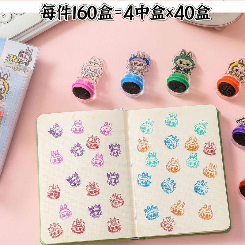 クロスボーダー新ラブブ6ピースアクリルシールかわいいDIYハンドブックシール幼稚園絵画スタンプ|undefined