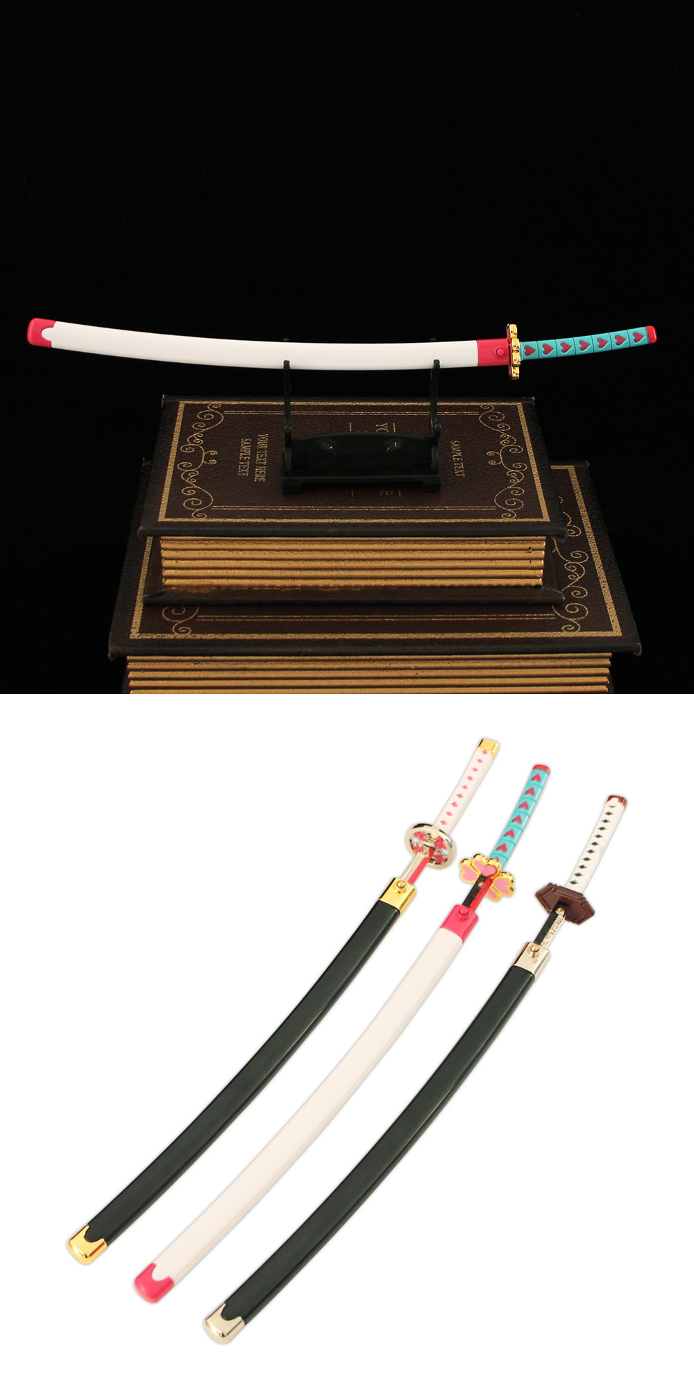 鬼灭之刃 弹跳武士刀模型栗花香奈乎恋柱甘露寺水柱富冈义勇摆件-阿里巴巴