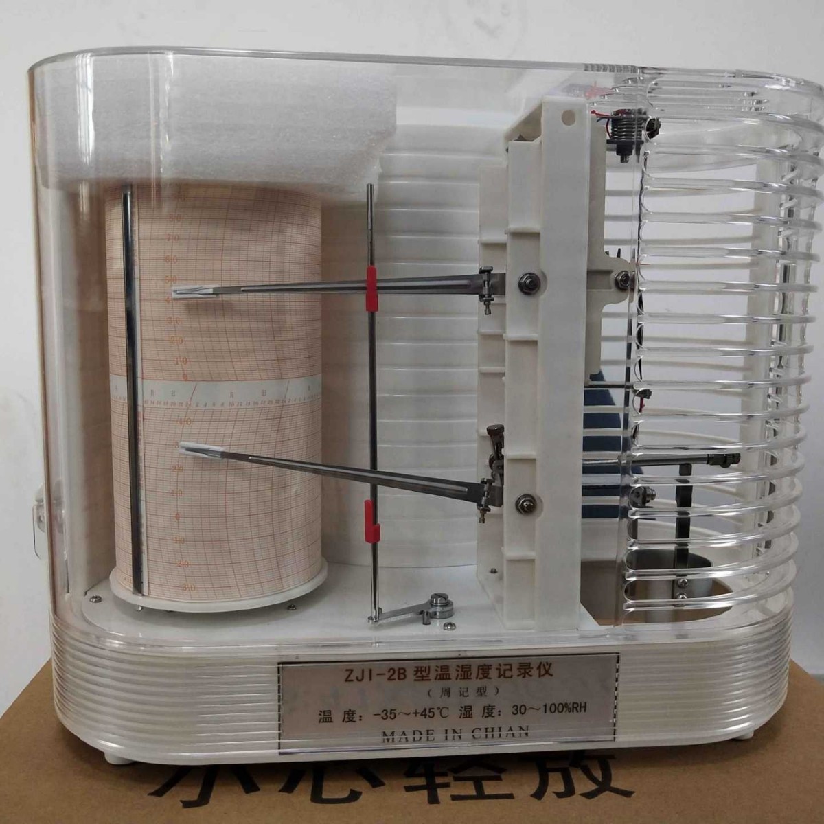 气象毛发温湿度计ZJ1-2B温湿度记录仪ZJ1-2A记录纸机械式温湿度表