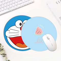 卡通可愛圓形加厚辦公室電腦桌面鼠標墊小號動漫ins風簡約鼠標墊