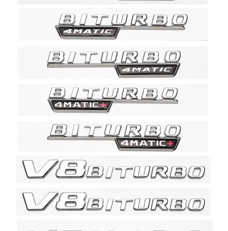 Suitable for Mercedes-Benz modified AMG43/53/63 leaf side label TURBO4MATIC letter car labeling