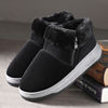 Keep warm demi-season non-slip footwear suitable for men and women platform indoor, for middle age, loose fit