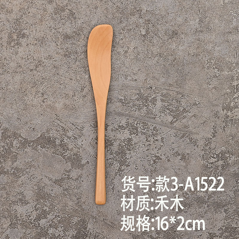 Cuchillo de mermelada de madera directo de fábrica Cuchillo de mantequilla chino Máscara de belleza Cuchillo espátula en stock Soporte al por mayor Letras