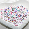 Supply 4*7mm acrylic smiling face straight bead white plus colorful bracelet accessory accessories 200pcs/package