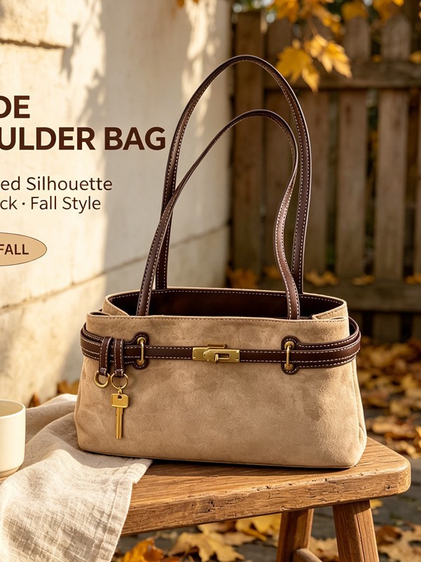 Cross-border 2026 autumn new collection: retro and fashionable versatile shoulder bag, stylish and eye-catching, perfect for commuting, with a unique and niche design, can be carried by hand or under the arm