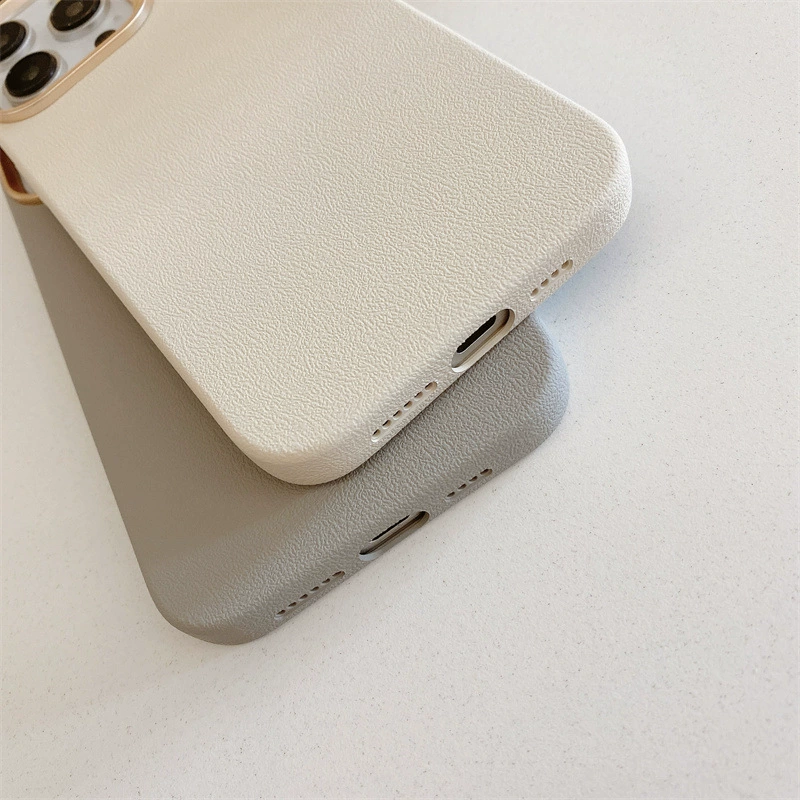 Чехол для телефона (Apple), совместим с iPhone 11–16, покрытие из эко-кожи с металлическим кольцом для камеры