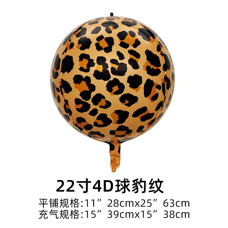 22 pulgadas de oro negro 4D esfera leopardo