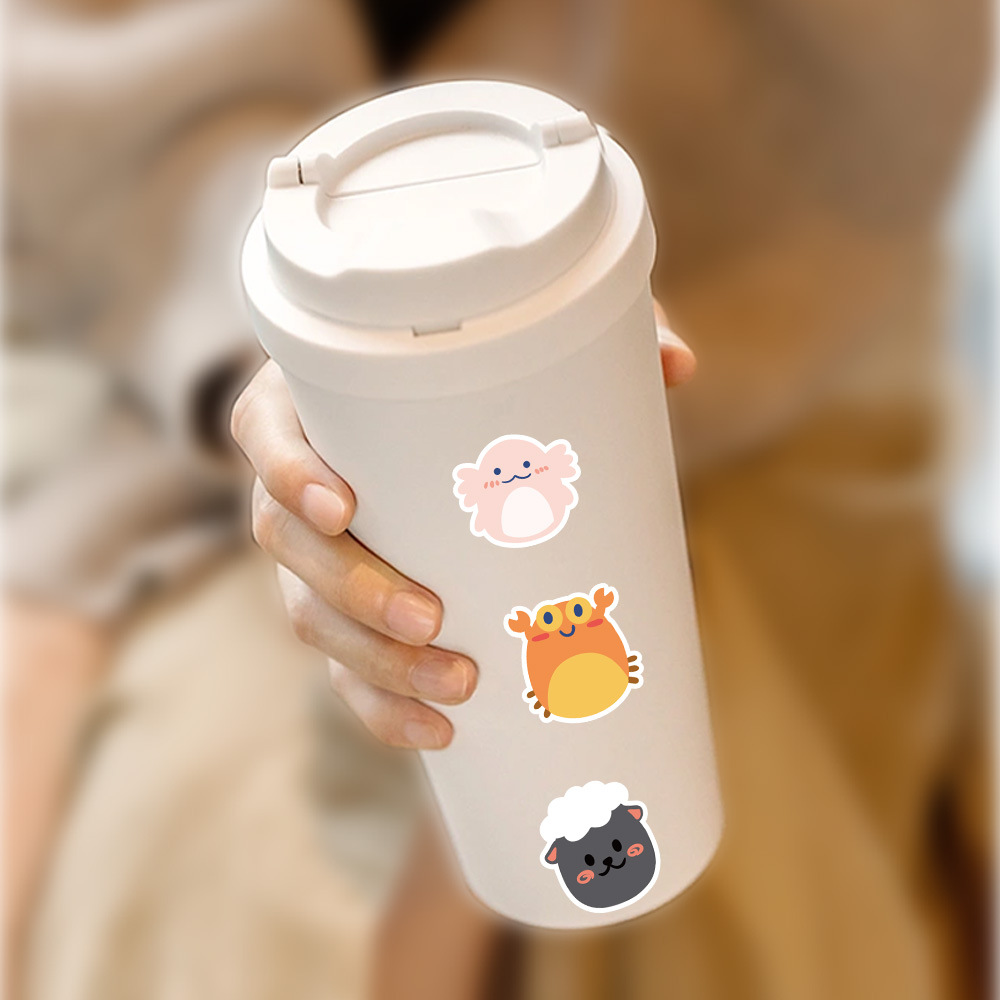 21g Weight Stickers Stationery Type 1 Set Quantity Learning Occasion PVC self-adhesive Material Animal, Cartoon Pattern Cute Style 1 Set Animal Cartoon Learning PVC Self-adhesive Cute Stickers 3