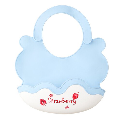 Cute style soft rubber baby bib eating bag children's bib cartoon three-dimensional no-wash waterproof and leak-proof eating bag