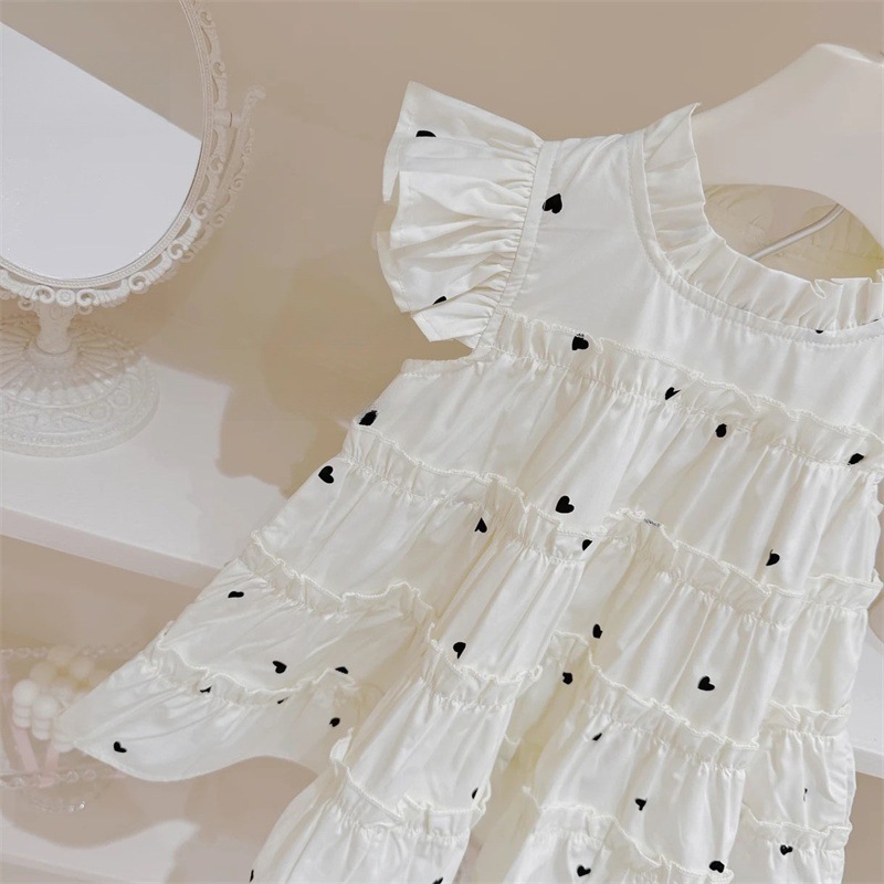 Xianning siete vestidos de princesa de estilo occidental para niños vestidos de manga corta para niños vestidos de playa coreanos vestidos de verano para niñas nuevas