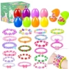 Easter Bracelet (24pcs+24 Easter Eggs)】Color box size: 16*9.5*13cm/weight 285g