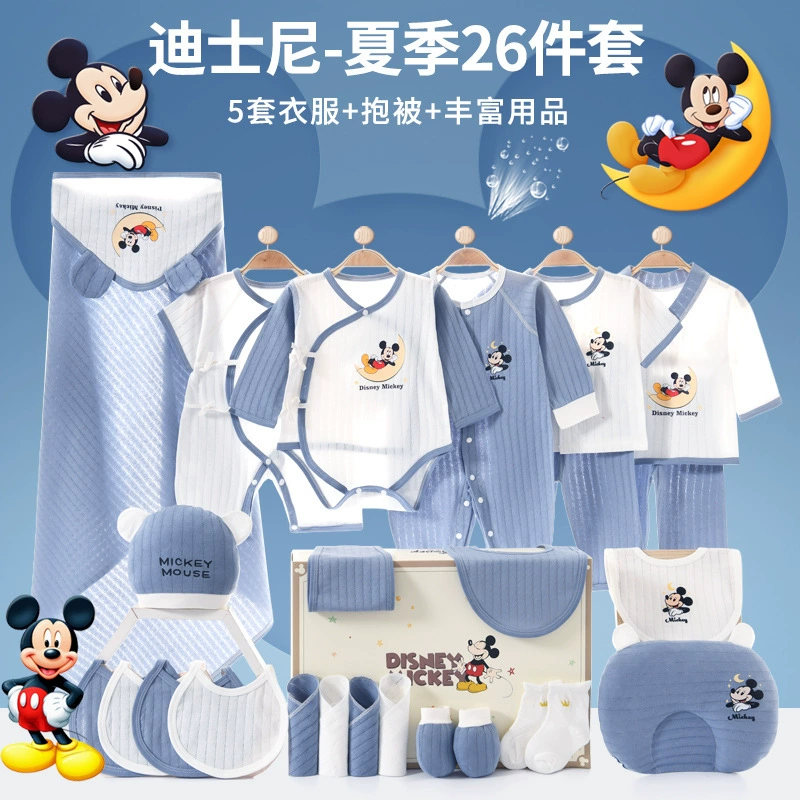 Хлопковая детская подарочная коробка (Disney), 100% хлопок, набор из нескольких предметов для 0–12 месяцев