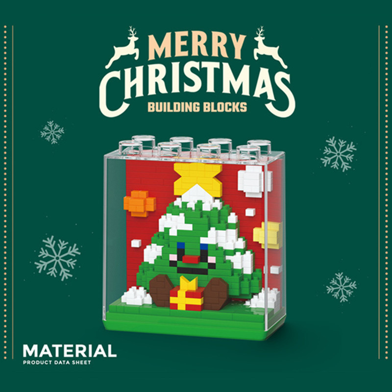 Bloques de construcción de Navidad de Chao Le Chuang 8984-8989 Árbol de Navidad de micropartículas ensamblado juguetes educativos para niños al por mayor transfronterizo