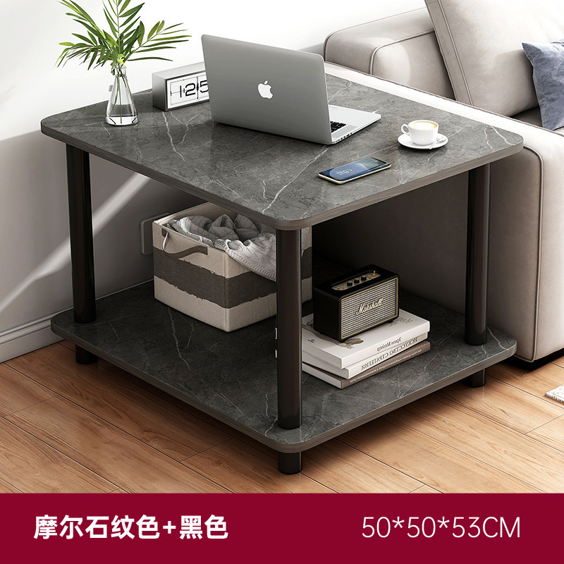 Doble capa sofá lateral varios luz sala de estar de lujo Casa balcón pequeña mesa cuadrada pequeño apartamento dormitorio italiano estante de almacenamiento de noche