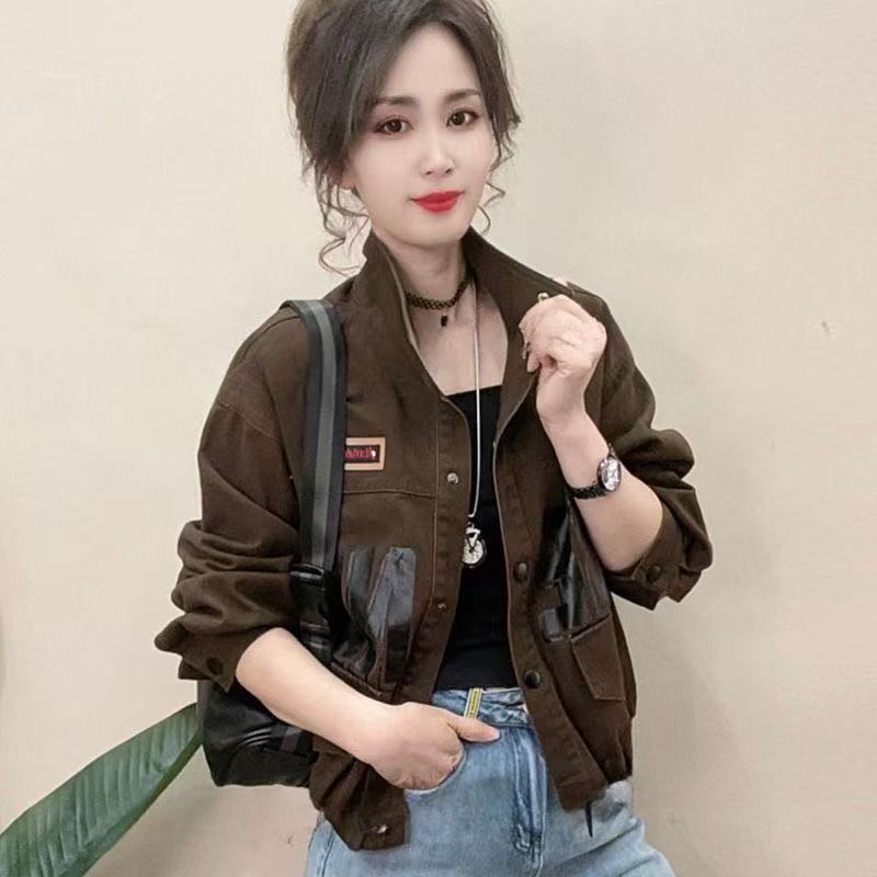时尚休闲短外套女士2025春季新款小个子气质炸街宽松百搭夹克上衣|undefined