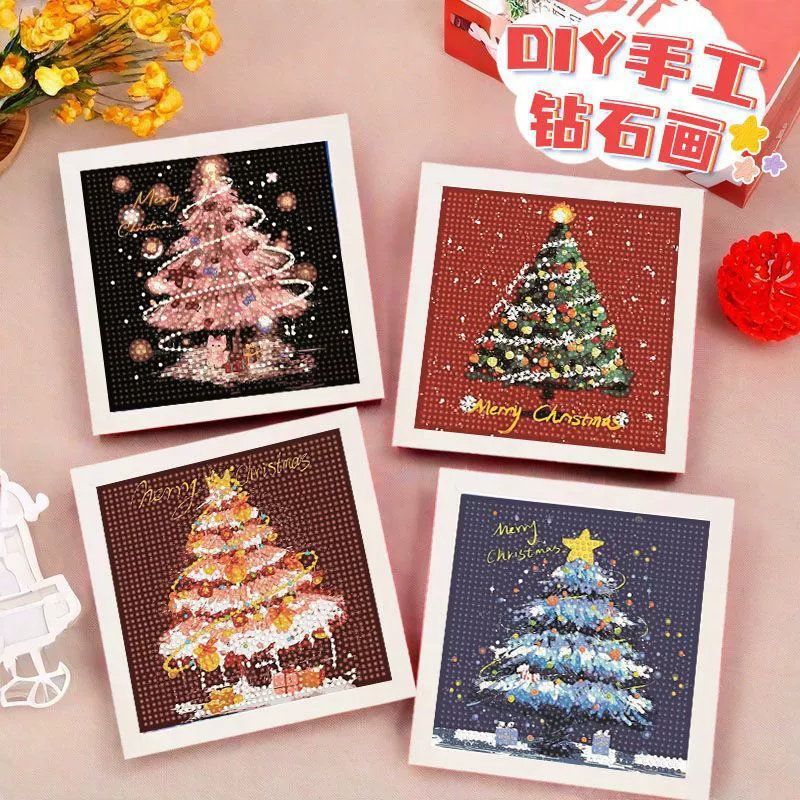 Рождественская елка серия алмазная живопись