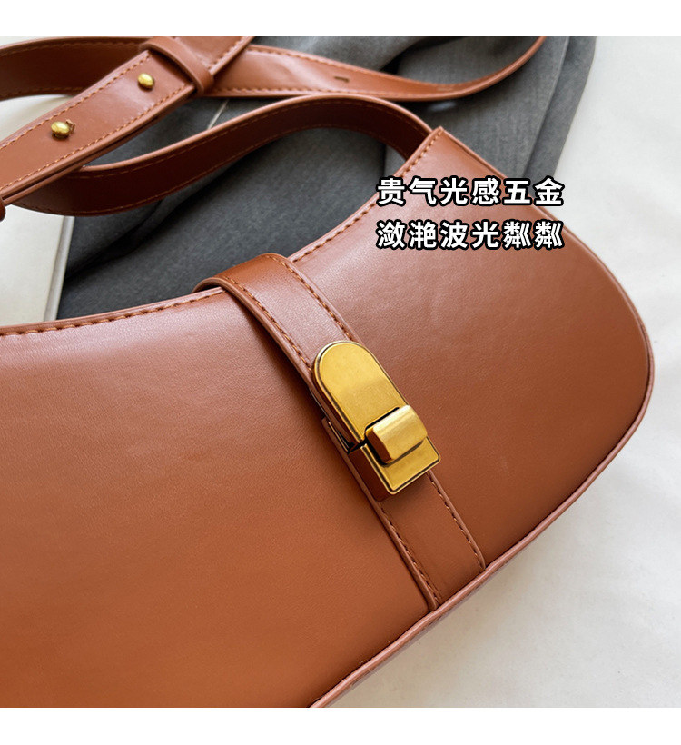 Borsa sotto le ascelle strutturata moda urbana semplice 2023 Borsa a tracolla borsa a tracolla da donna versatile autunno nuovo temperamento_voghion.com