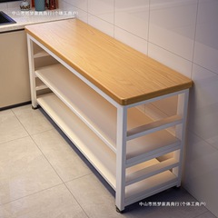 キッチン多機能収納ラック床置き野菜カッティングテーブルワークベンチ多層電子レンジポット収納ラック狭いサイドキャビネット