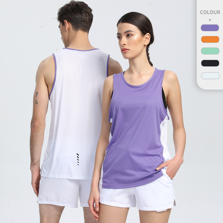 2023 hombres y mujeres mismo chaleco deportivo verano suelta ropa de secado rápido entrenamiento de baloncesto ropa de fitness rota camiseta sin mangas hombres