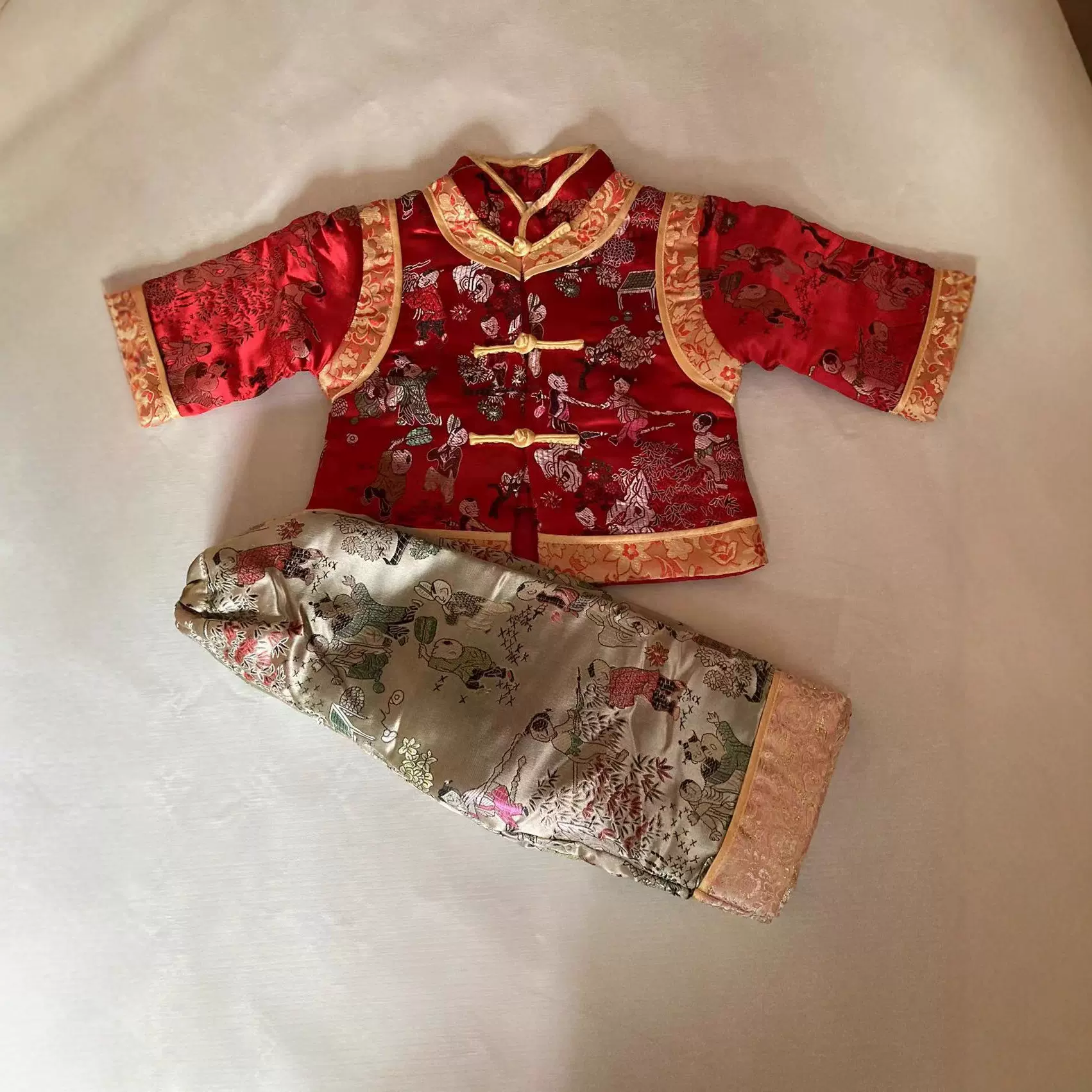 特价棉衣棉裤新年红色 秋冬款儿童周岁唐装男童新年装唐装