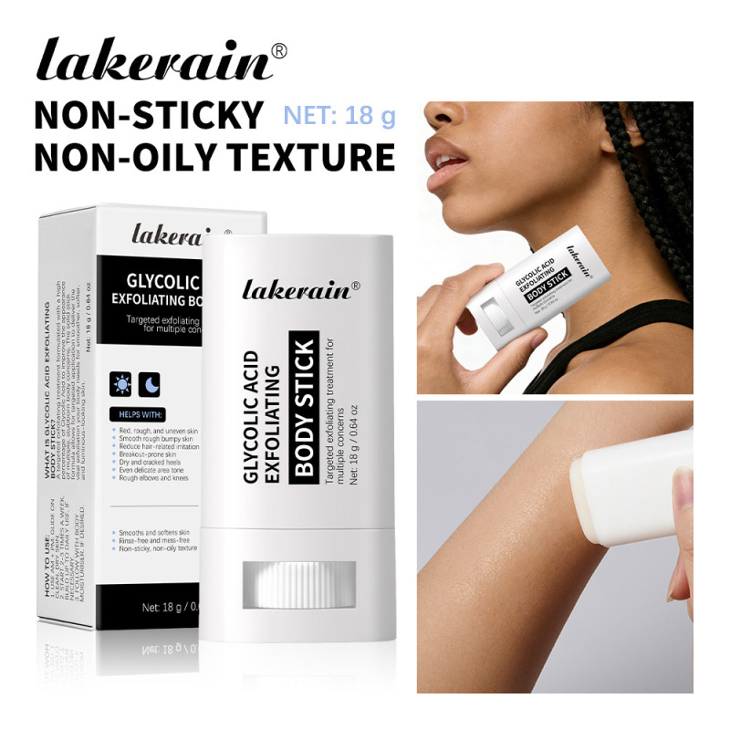 Cross-Border Lakerain Glycolic Acid Exfoliating Body Stick Moisturizing and Hydrating No-Rinse Non-Greasy Body Scrub Cross-Border Lakerain Glycolic Acid Exfoliating Body Stick Moisturizing and Hydrating No-Rinse Non-Greasy Body Scrub