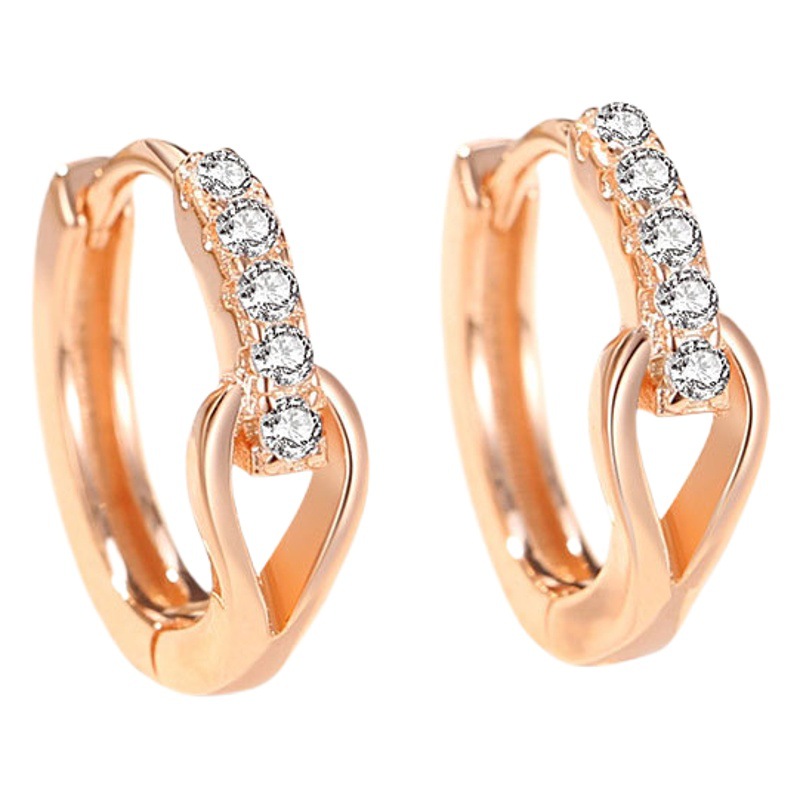 Luz de lujo círculo geométrico elegante pendientes de plata esterlina S925 pendientes redondos incrustados en diamantes de moda todo partido nicho sentido del diseño