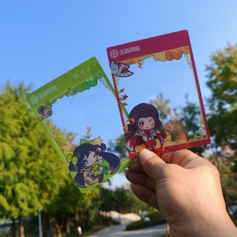 King of Glory Pvc Transparent Card Customization Ins Transparent Small Card Free Design Cartoon Transparent Bookmark Calendar Customization
