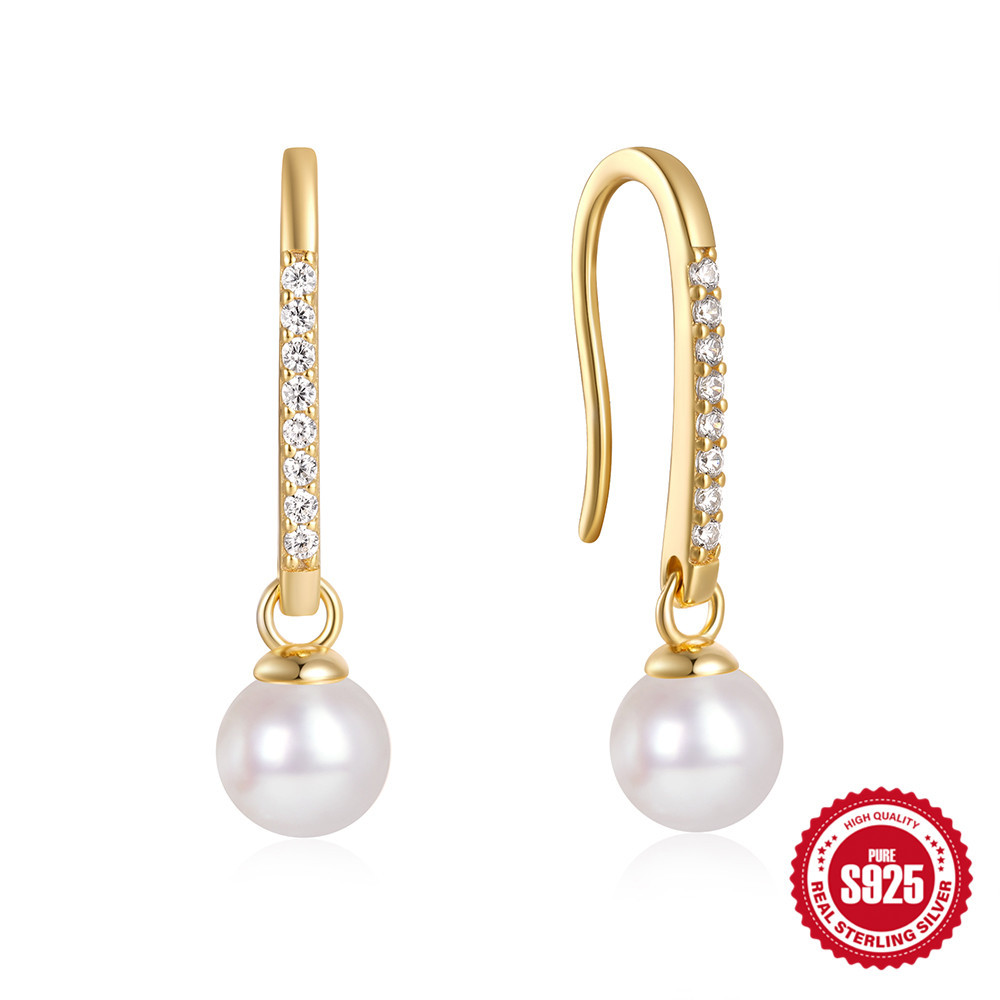 1g Weight 925 Sterling Silver Ear Needle Material 18K Gold Plated Plating Material Drop Earrings Classification 1 Pair Quantity Date, Tea Party Occasion 925 Sterling Silver Material Geometric Pattern All Seasons Season Women's Gender Elegant, Simple Style Style 1 Pair 18K Gold Plated 925 Sterling Silver 925 Sterling Silver Earrings Geometric Drop Earrings 99