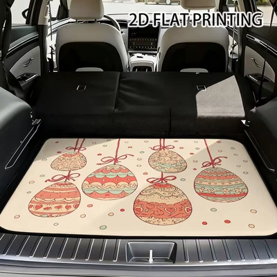 and Wear-Resistant, Universal for All | Avtomobil döşəmə paspasları - ql-trunk-mat-04-75100cm-crystal-velvet-dot-plastic-bottom