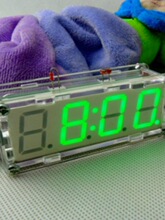 全透明LED数字钟全套散件电子制作DIY套件闹钟温度显示光控亮度