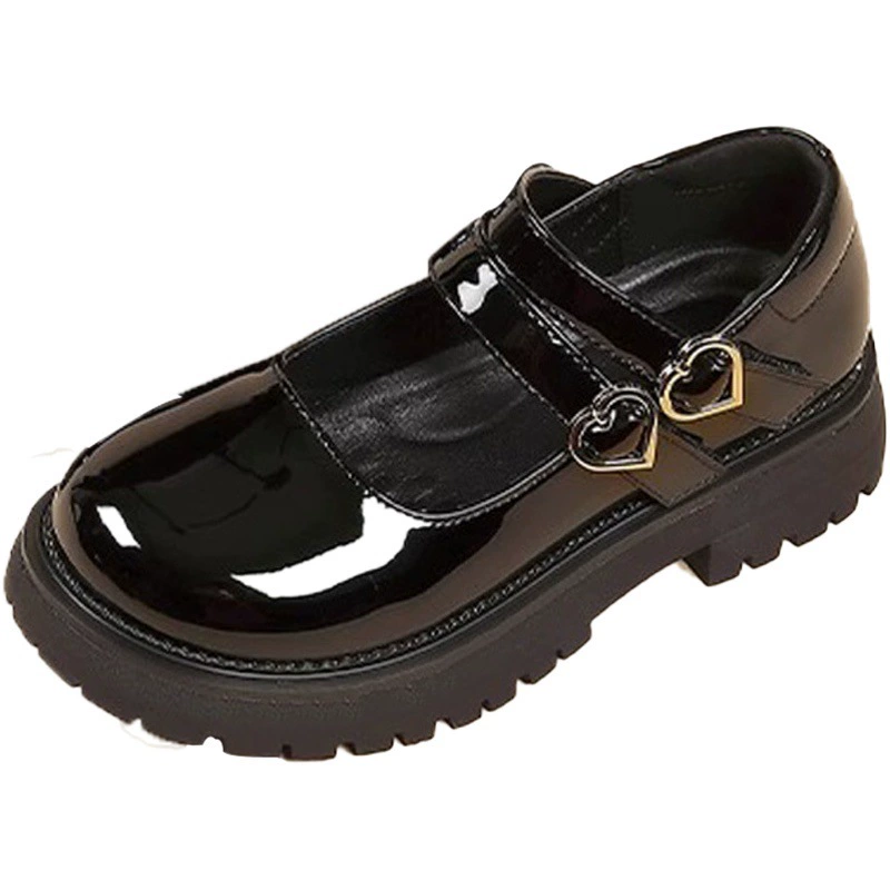 Кожаные туфли для девочек 2025 новый весенний и осенний детский английский стиль принцессы обувь танцевальная обувь для маленьких девочек одиночная обувь оптом