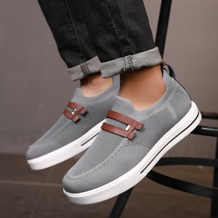 Men's Shoes Summer New Arrival Breathable Casual Shoes plus size Soft Strectile Mesh Shoes sneaker Light Business Men's Shoes Trendy