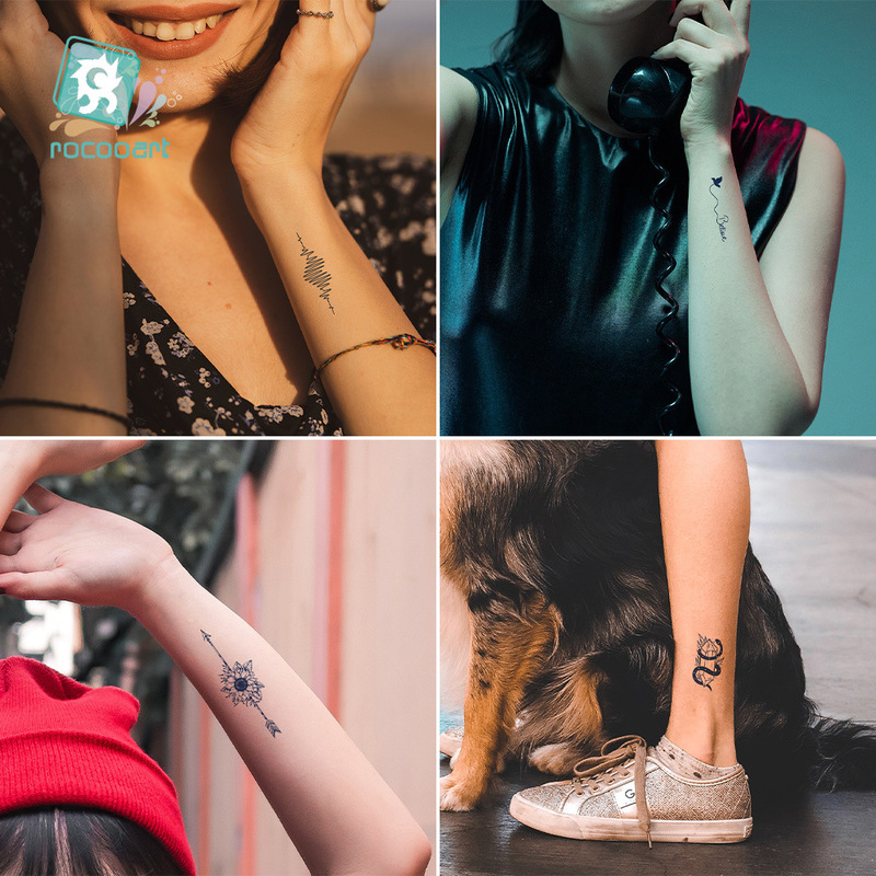 New Juice Tattoo Sticker Semi-permanent South Korea Hot Sale Harajuku Waterproof Small Fresh Tattoo Sticker English Letters