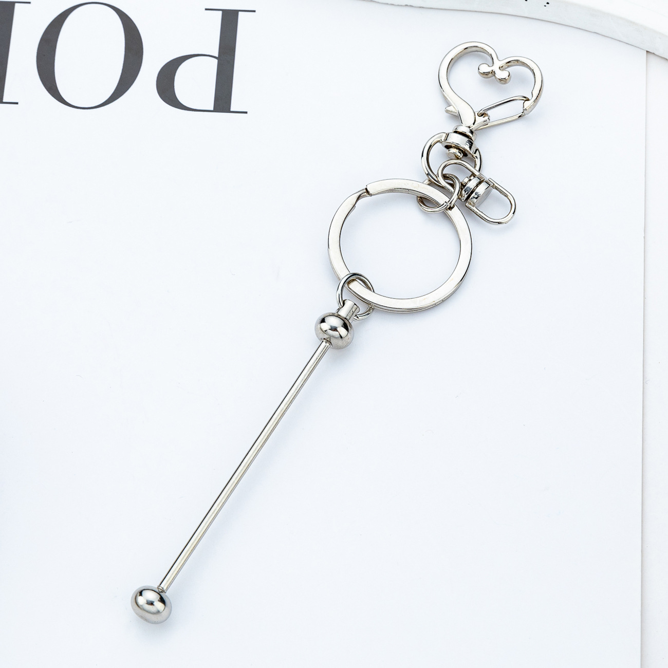 Colgante de llavero de amor con cuentas de bricolaje, colgante de bolso de personalidad creativa, llavero de color caramelo, colgante de llavero