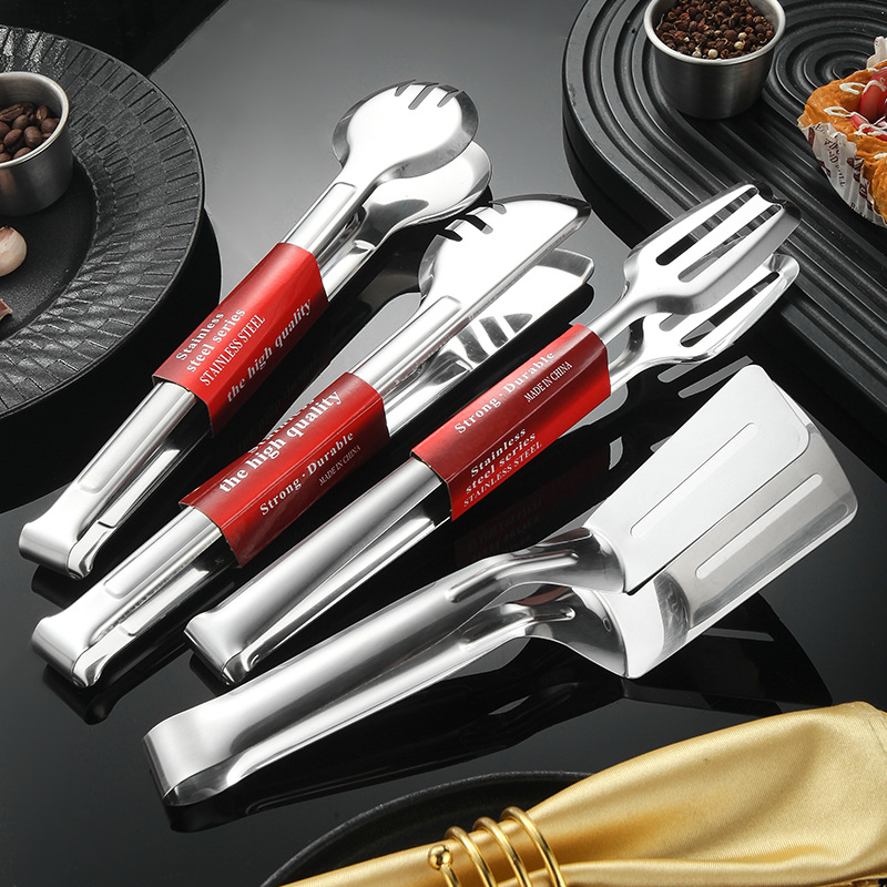 Stainless Steel Food Clips for Cold Dishes, Barbecue Clips, Bread Kitchen Steak Food Clips, Spicy Hot Pot Barbecue Clips