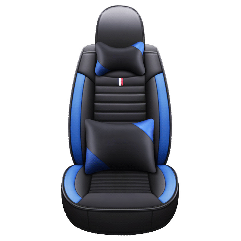Seat Cover Front/Rear — Universal Seat cushion, seat cover - black-blue-single-seat-deluxe-version-universal