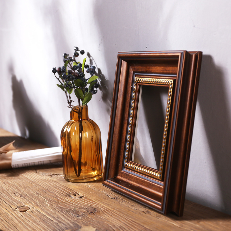 Retro European-style American-style Free Mounted Oil Painting Frame Digital Oil Painting Frame DIY Fixed Photo Frame Photo Wall Wood Grain Retro European-style American-style Free Mounted Oil Painting Frame Digital Oil Painting Frame DIY Fixed Photo Frame Photo Wall Wood Grain