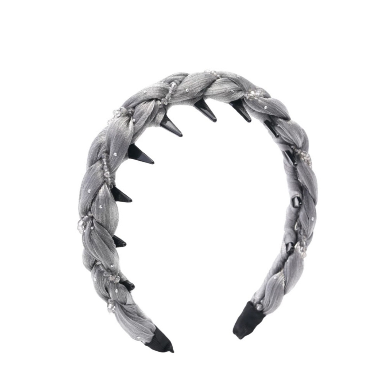 20#Gray shimmering diamond gauze waves
