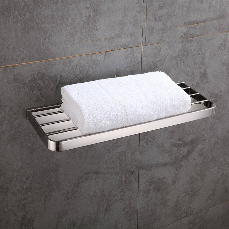 浴室304不锈钢双层毛巾杆浴巾架卫生间毛巾架卫浴置物架挂件套装