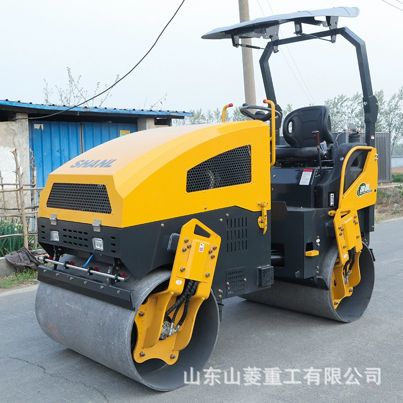 Завод прямой 0,3-10 тонн небольшой роликовый двойной стальной колесный сиденье типа газон паз асфальтового покрытия уплотнитель