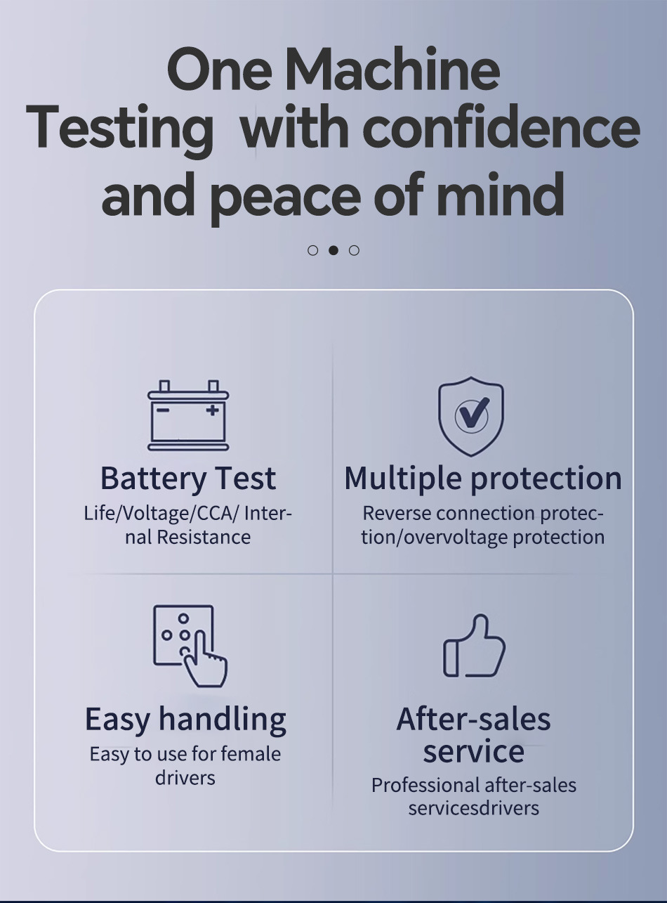 Intelligent Battery Tester High-Precision 12V24V Battery Tester Battery Car Oil Car Lead-Acid Battery Test
