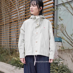 2025秋季日系danton休闲宽松显瘦抽绳百搭轻便风衣连帽外套女