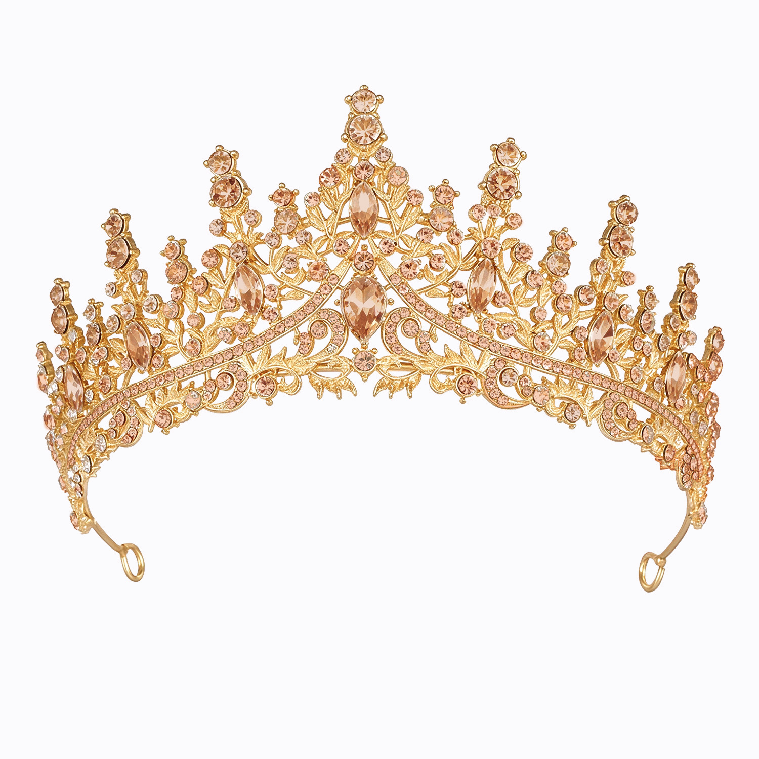 Corona Diadema para Novia con Cristal de Aleación de Zinc y Cristal Galvanizado para Bodas y Fiestas image 21