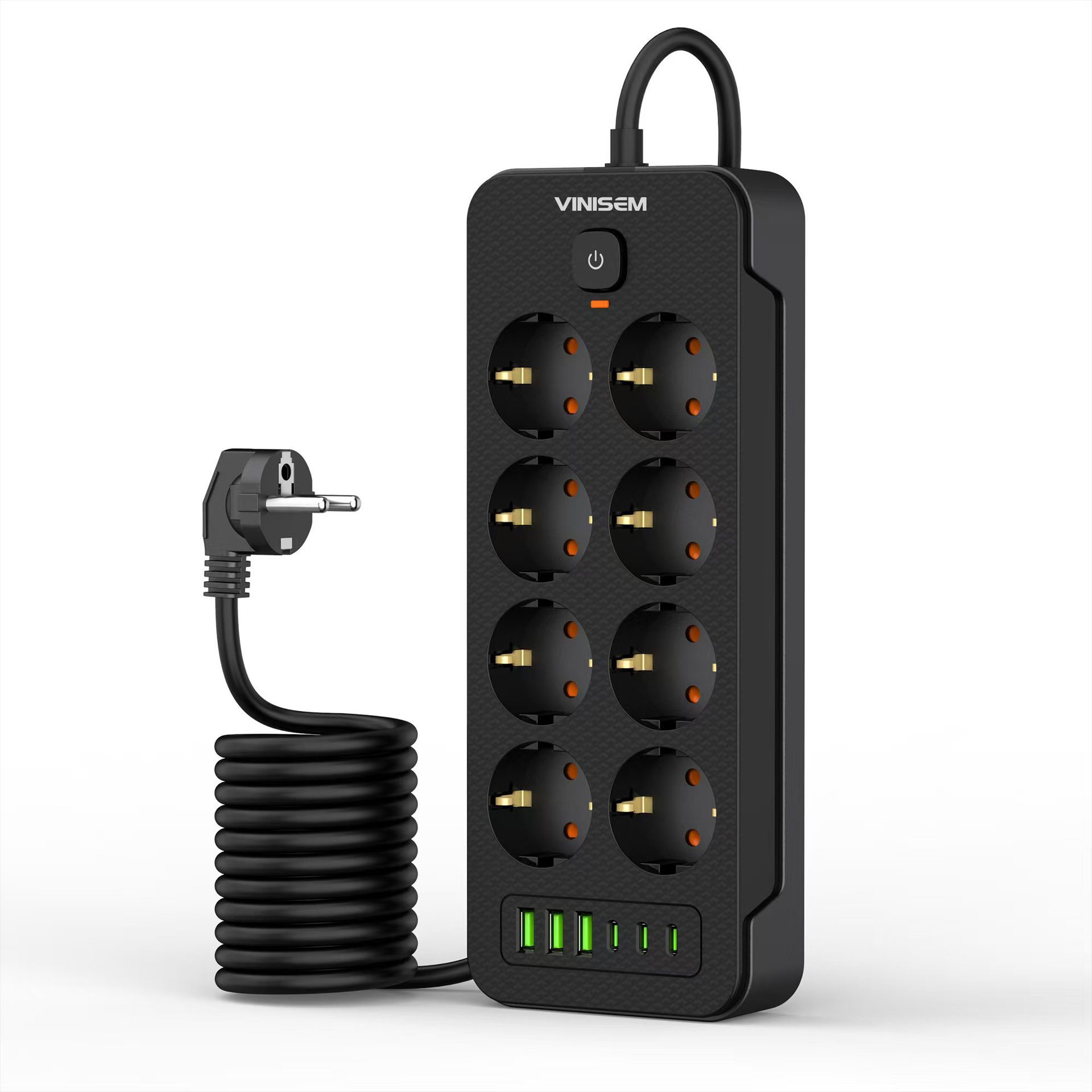 Nuevos productos de la norma europea enchufe de doble fila único enchufe de comercio electrónico transfronterizo con USB tipo C placa de enchufe de ubicación poroso